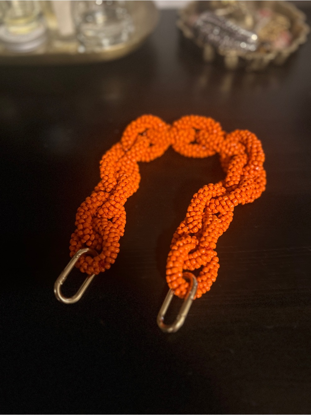 Clare V seed bead chain link shortie strap - Picture 3 of 7